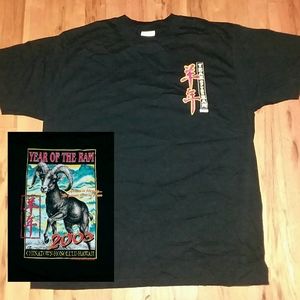 Hawaii Year of Ram Honolulu souvenir t shirt L